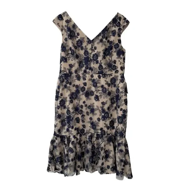 Gal Meets Glam Colection Rosemary Midi Dress Women's Size 20 Floral Embroidered - Picture 3 of 15